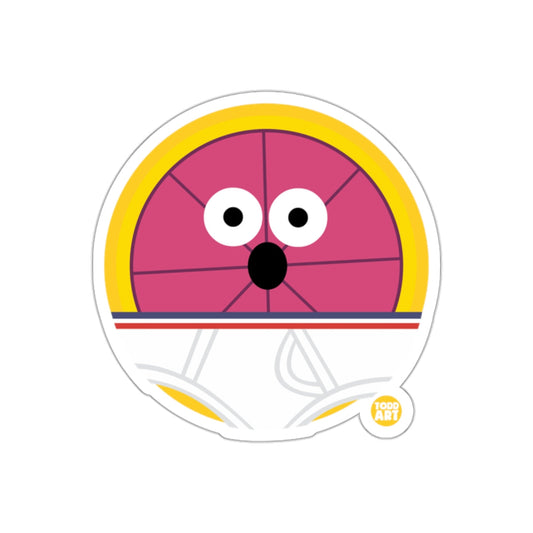 Cute Cartoon Pink Citrus Character Sticker
