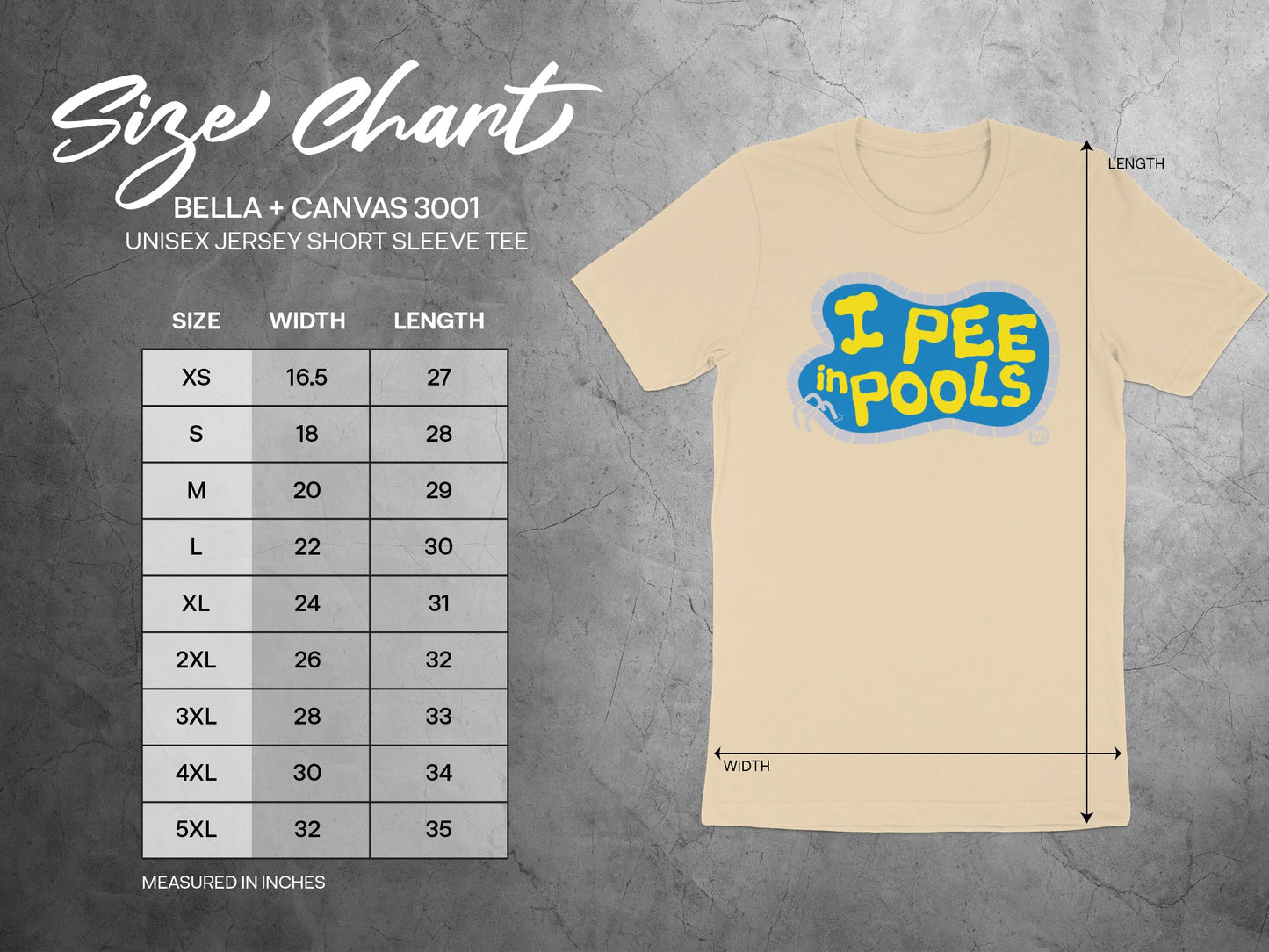 I Pee in Pools Design Printed Unisex Jersey T-Shirt