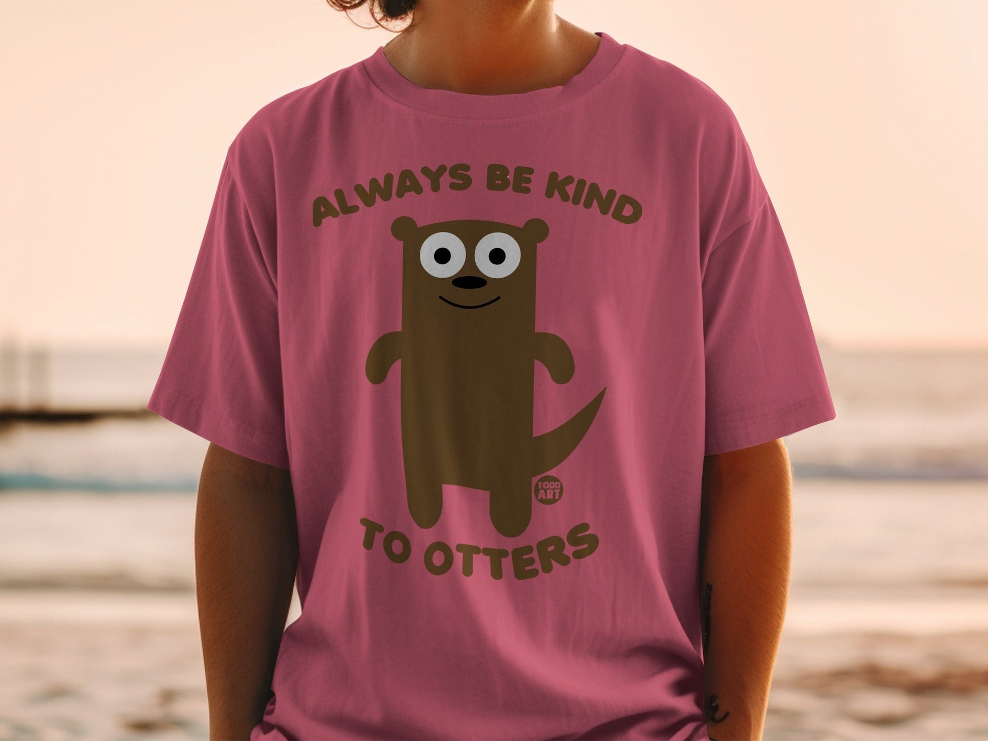 Always Be Kind To Otters Todd Art Graphic T-shirt