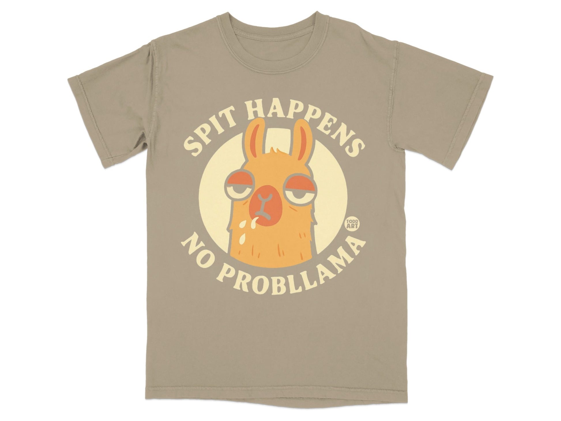 Spit Happens No Probllama Funny Graphic T-shirt