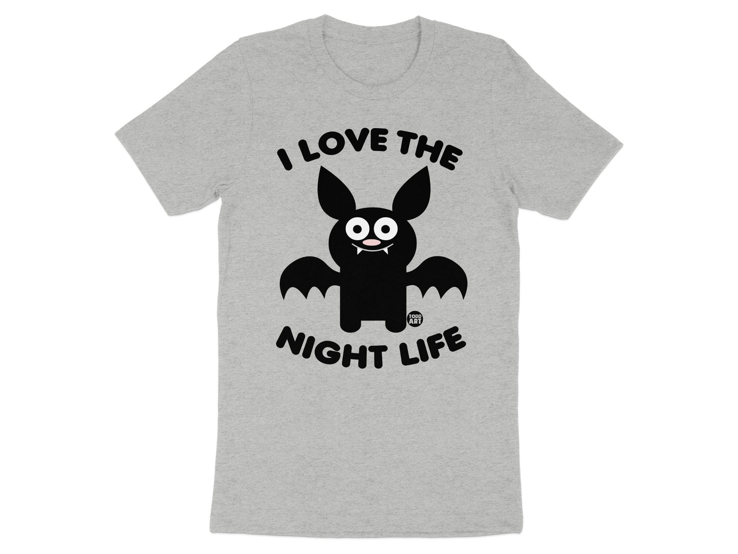 I Love The Night Life Bat Themed Graphic Tee product