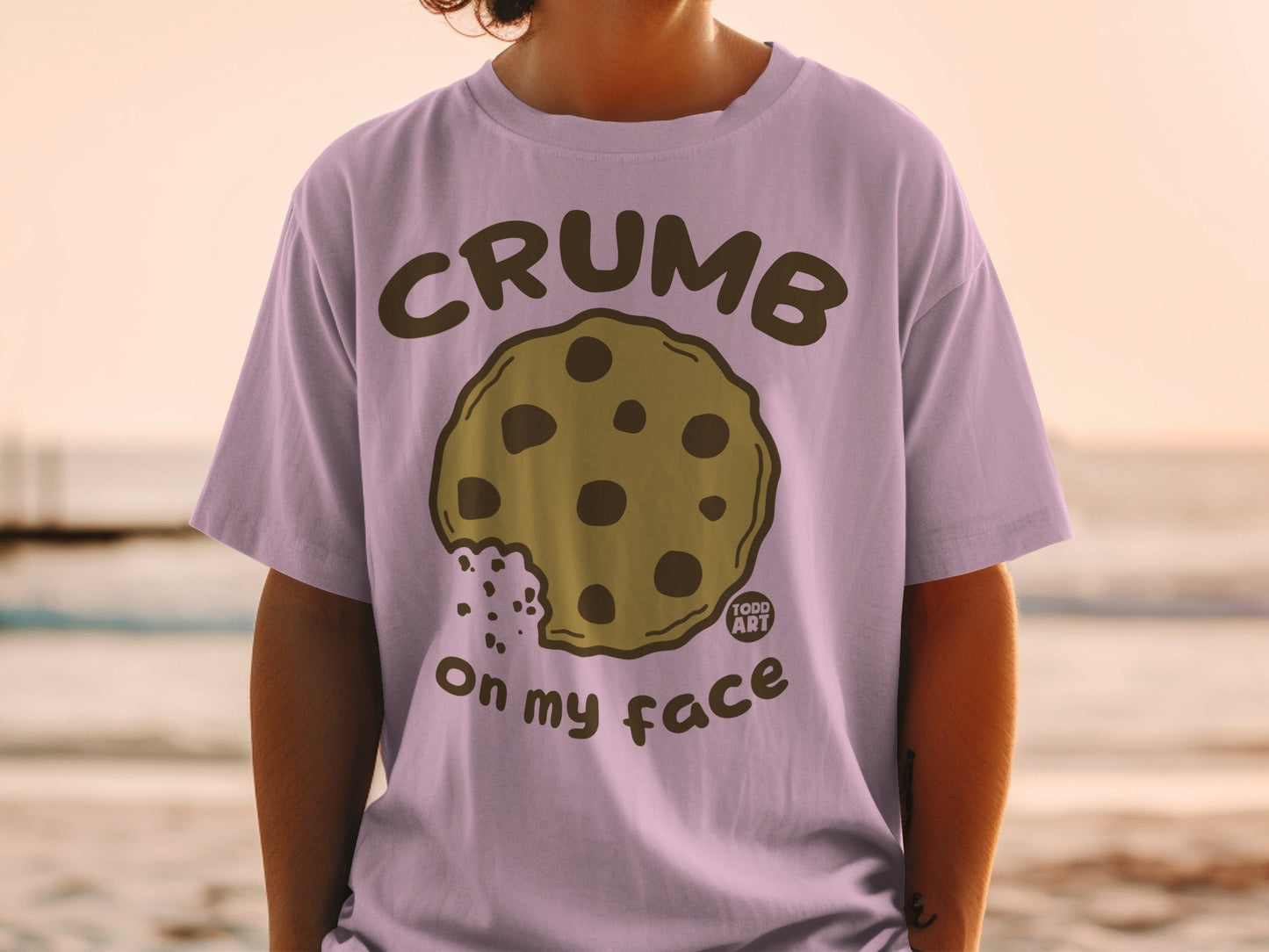 Crumb on My Face Funny Cookie Graphic Shirt