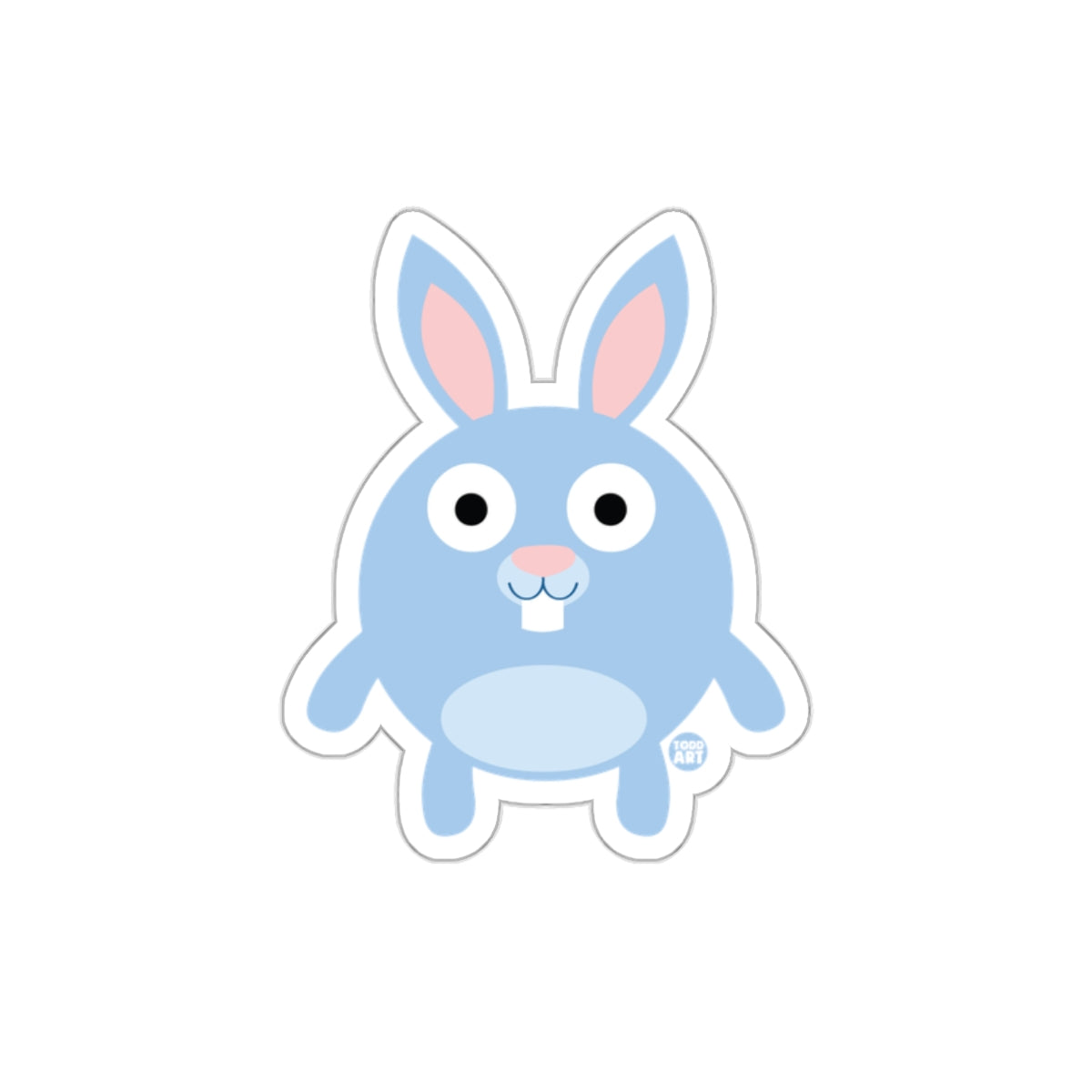 Cute Blue Bunny with Big Ears Sticker Product