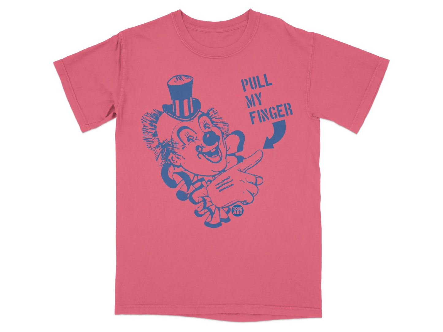 Clown Pull My Finger Graphic Pink Todd Art product type