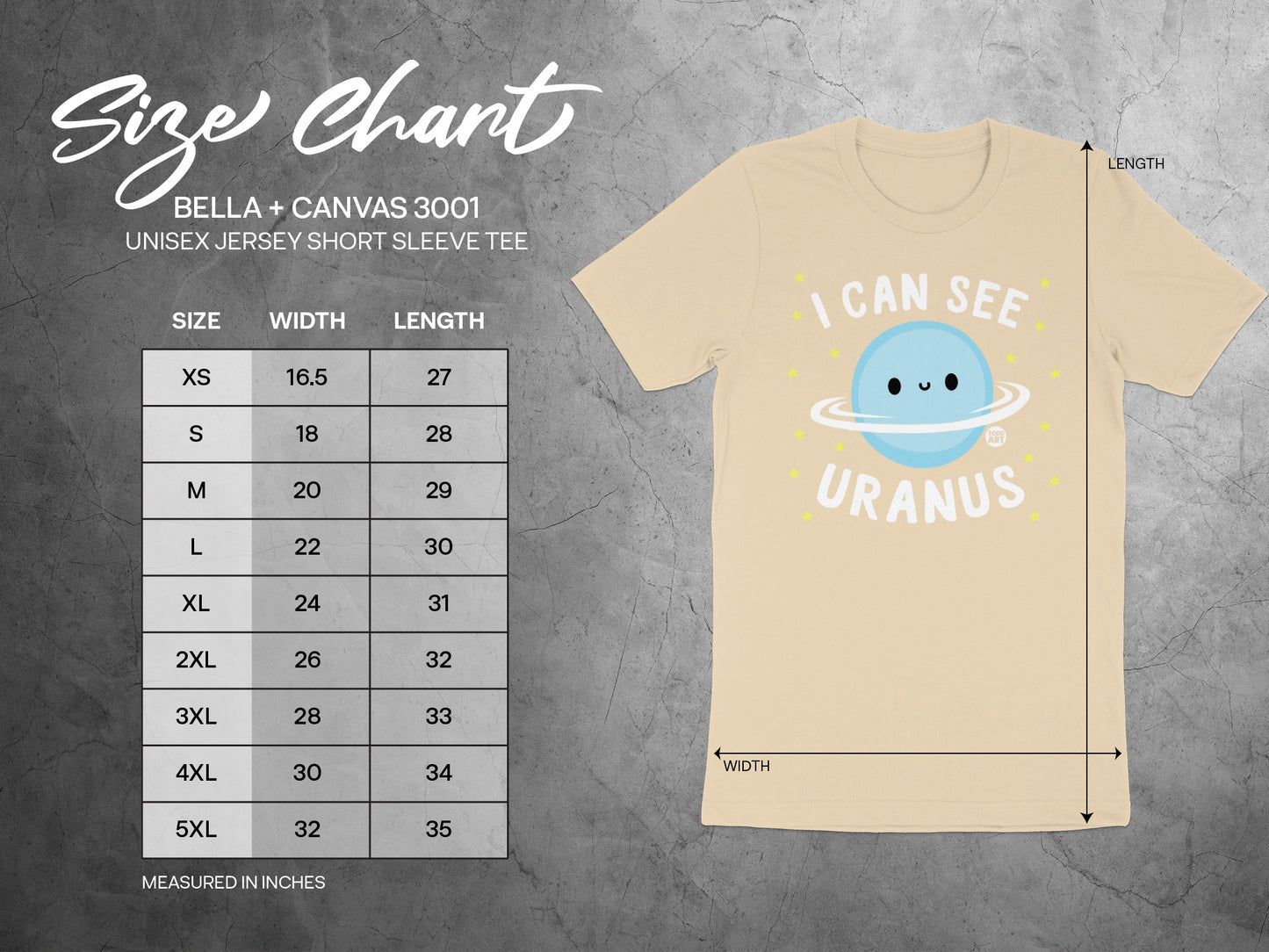 Playful Uranus Space Graphic Unisex Jersey Short Sleeve Tee