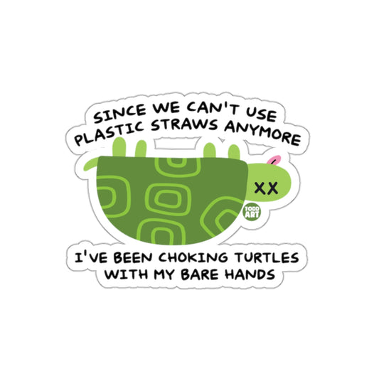 Choking Turtles With Bare Hands Cartoon Sticker