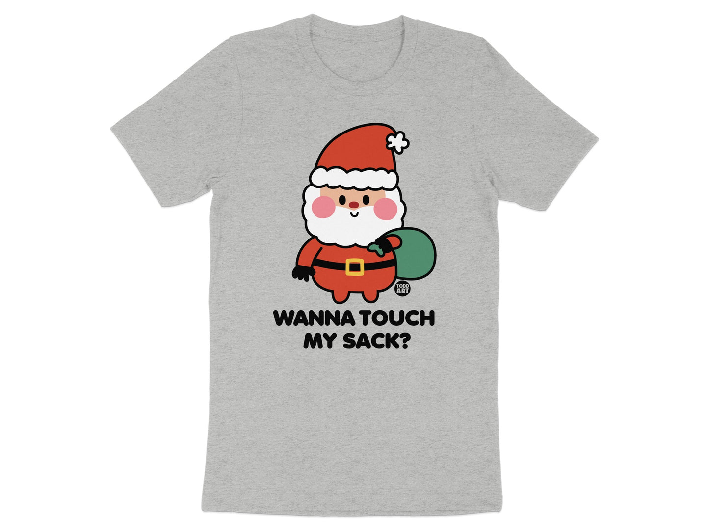Funny Santa Want to Touch My Sack T-Shirt