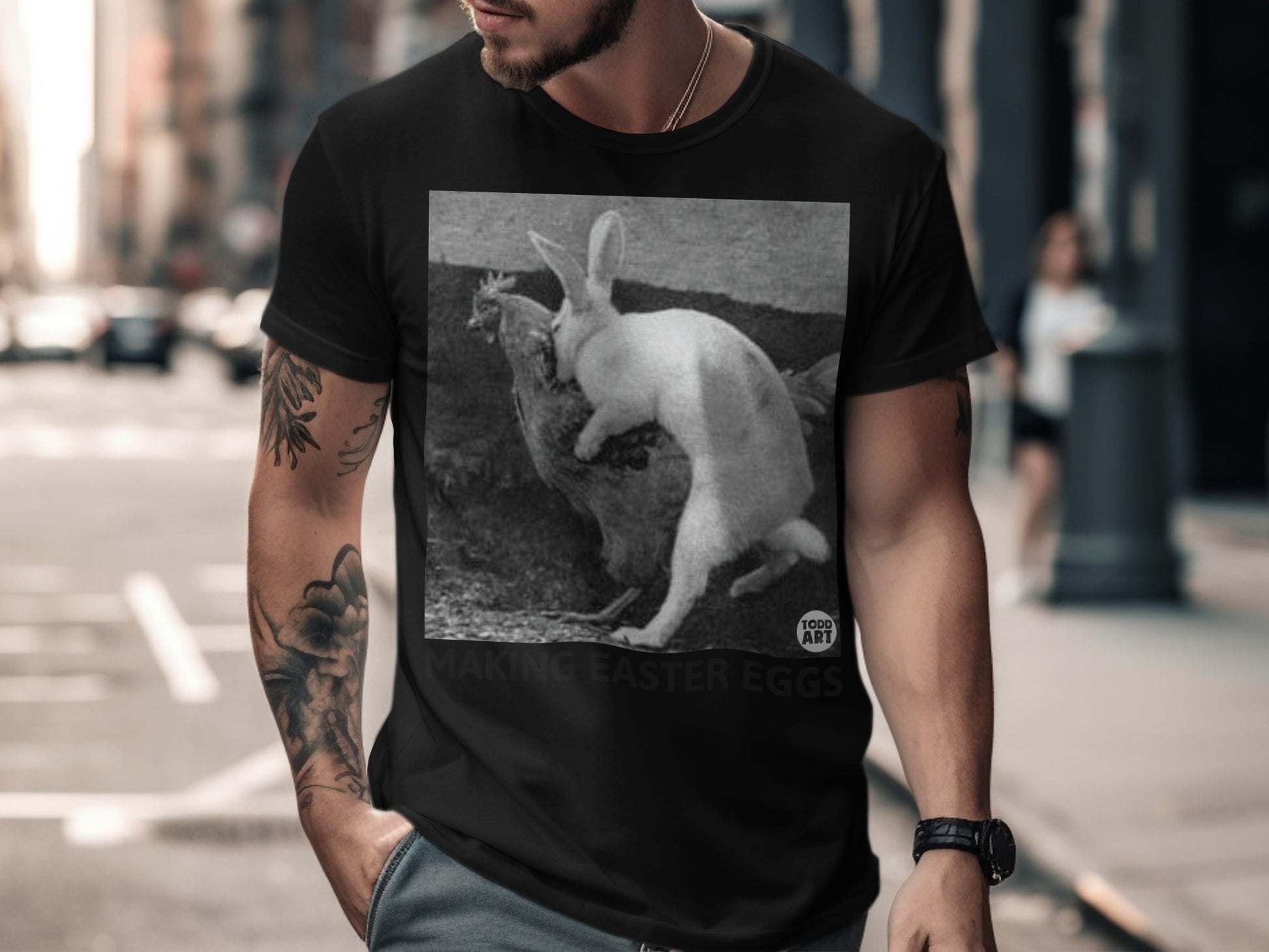 Making Easter Eggs Graphic Shirt Todd Art Design