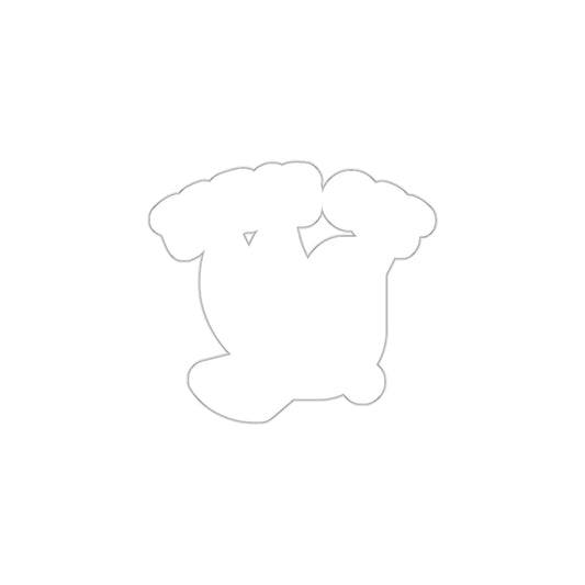 White Cartoon Broccoli Sticker For Laptops and Notebooks