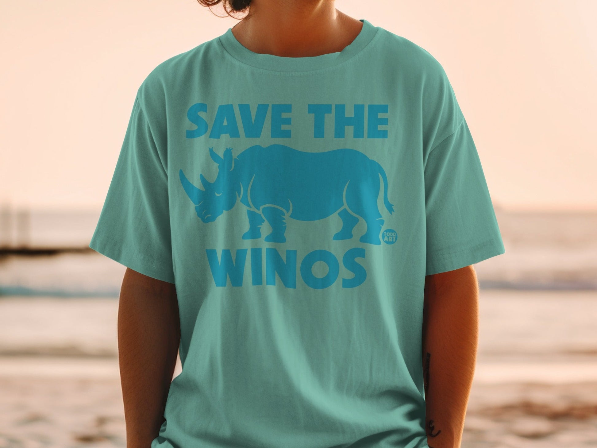 Save The Winos Rhino Print Graphic Tee Product