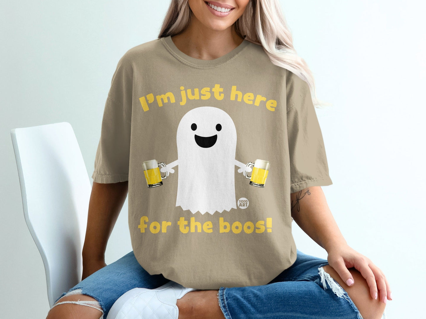 I'm Just Here For The Boos Funny Ghost T-shirt