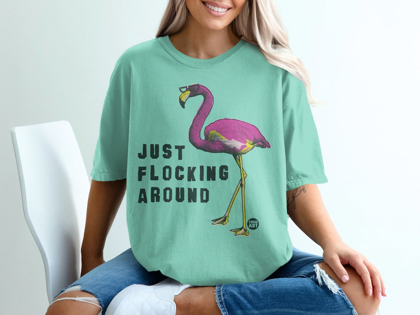 Just Flocking Around Flamingo Casual T-shirt
