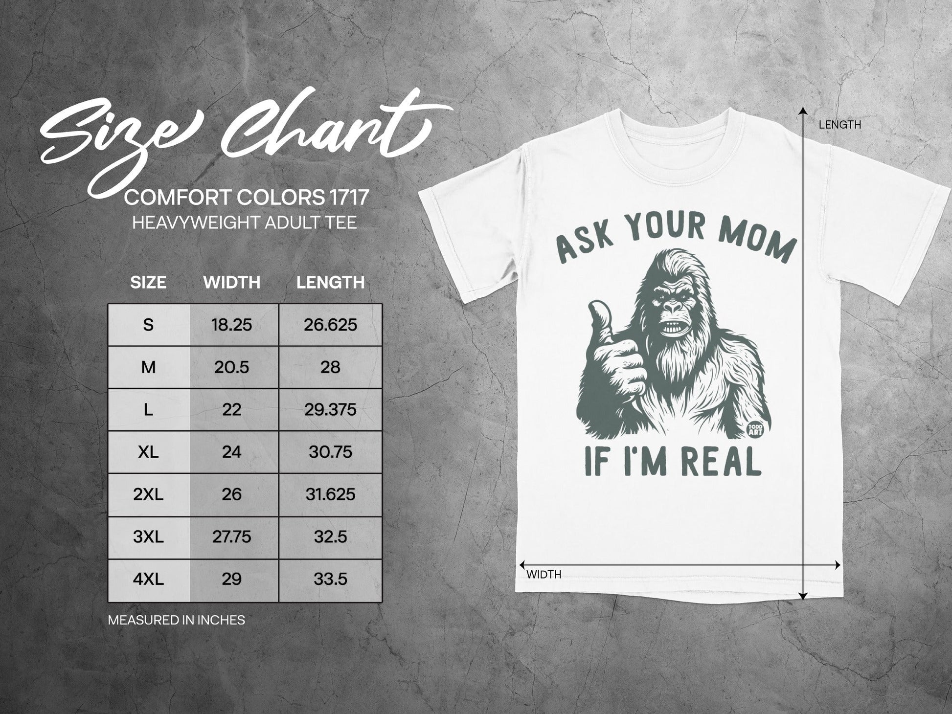 Ask Your Mom If I'm Real Funny Bigfoot Graphic Tee