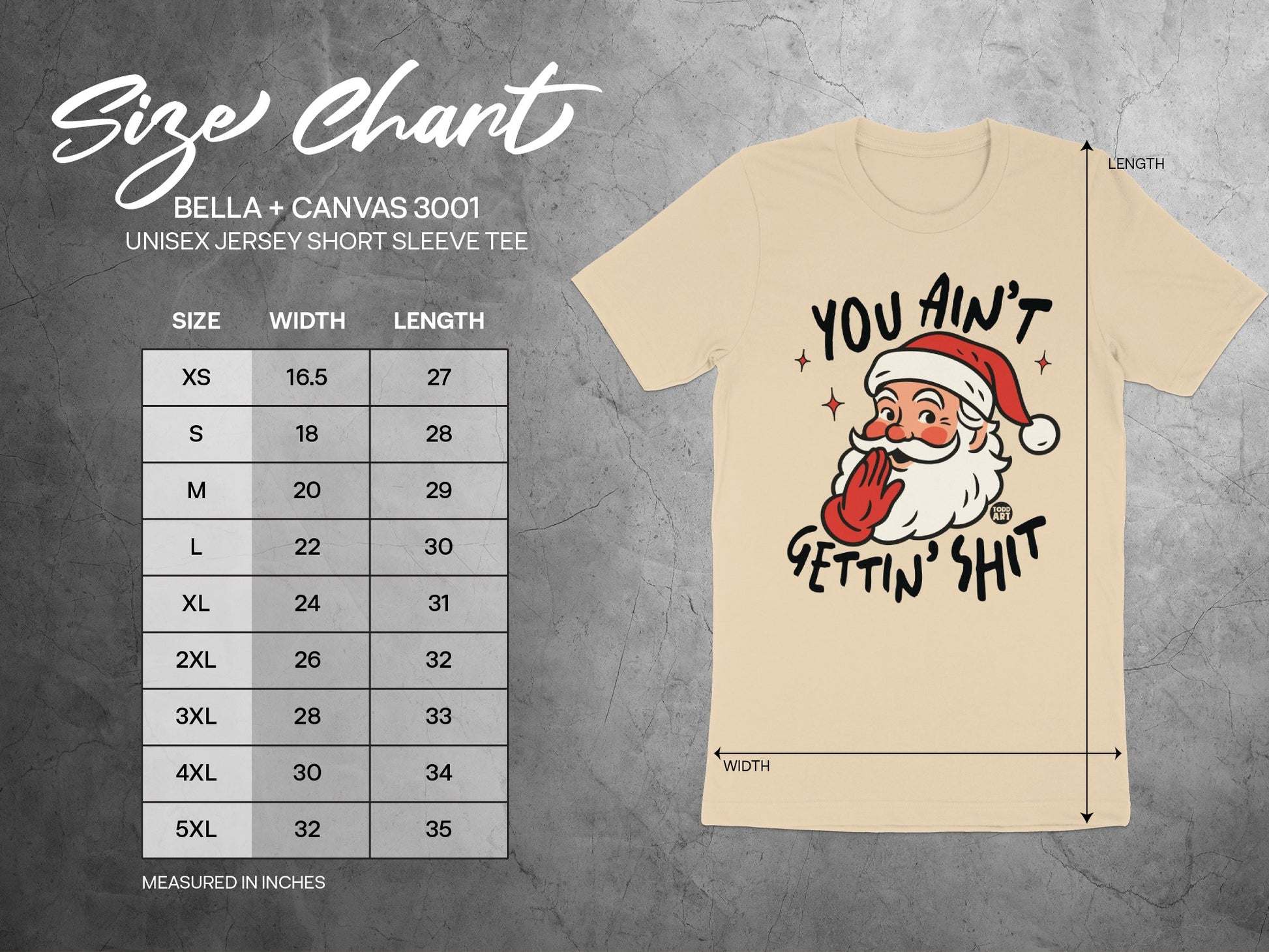 Funny Santa Graphic Unisex Short Sleeve Tee