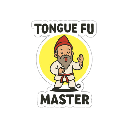 Tongue Fu Master Cartoon Character Design Sticker