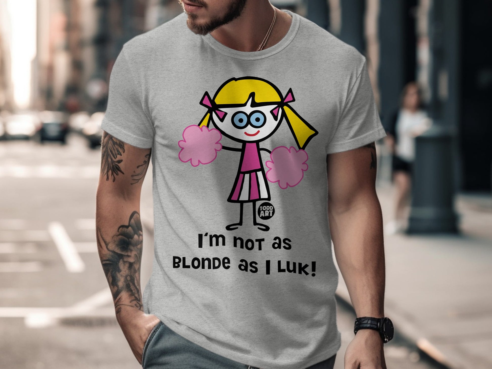 I'm Not As Blonde As I Luk Cheerful Graphic Tee