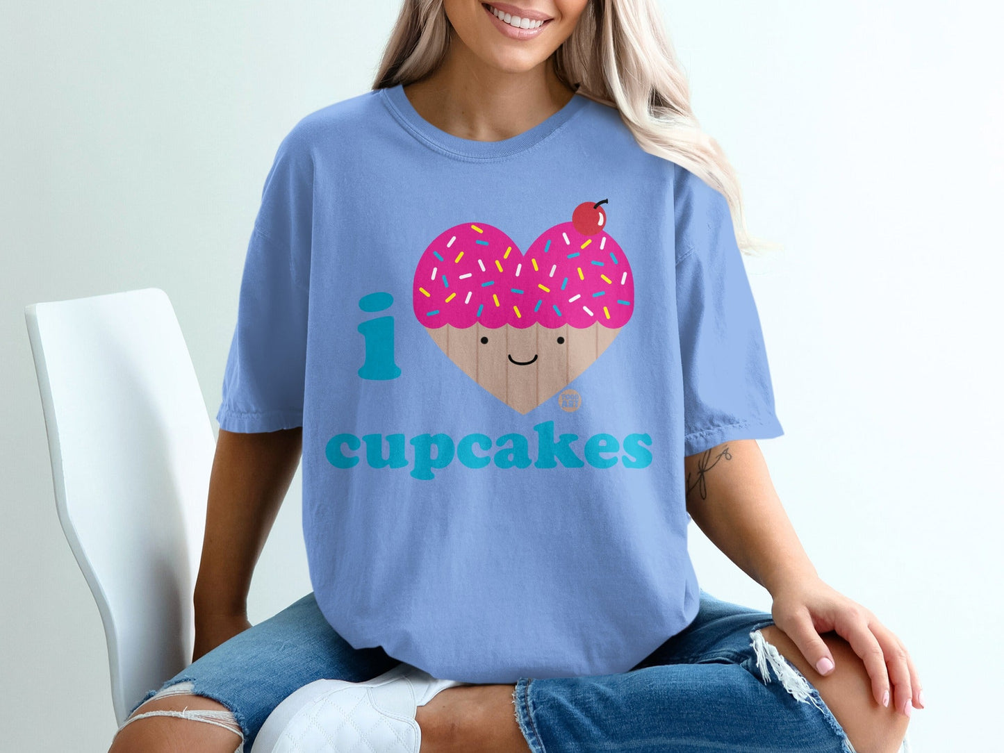 Cute I Love Cupcakes Graphic Shirt for Fun Outfits