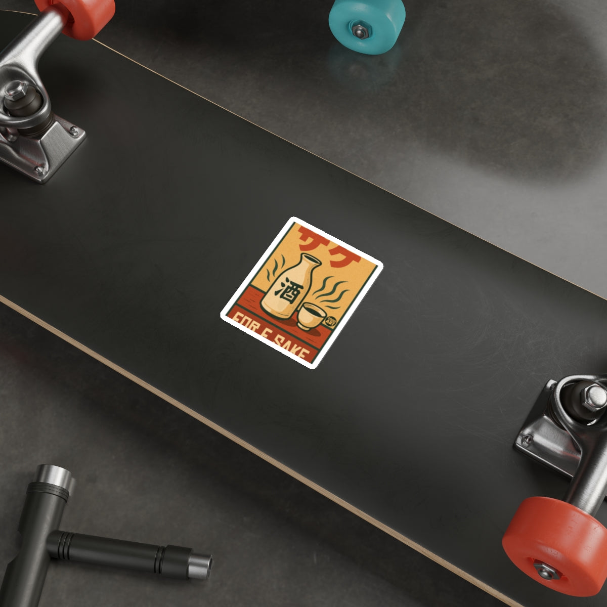 For Sake Japanese Sticker Decor for Skateboards