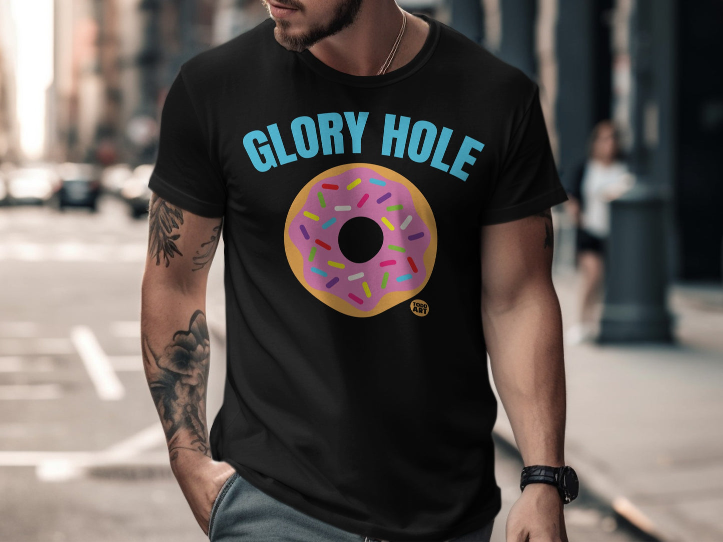 Glory Hole Donut Graphic Print T-Shirt