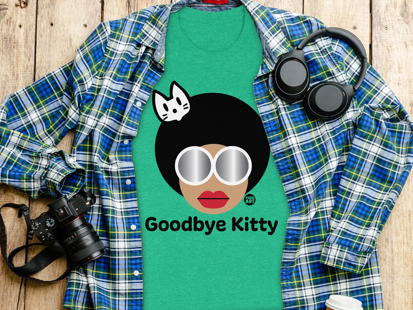 Goodbye Kitty Graphic T-Shirt Unique Design