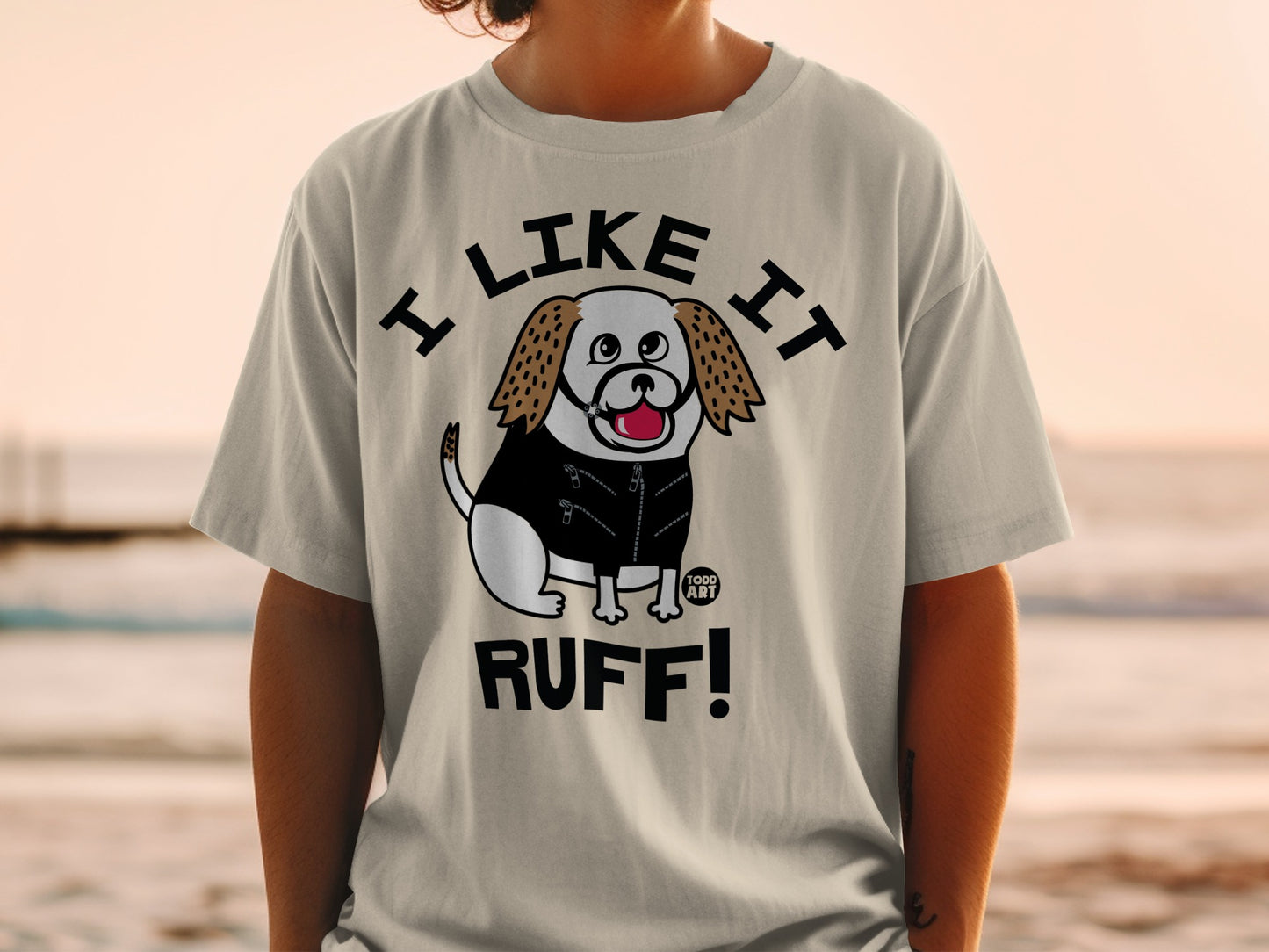 I Like It Ruff Cute Dog Graphic T-Shirt for Pet Lovers