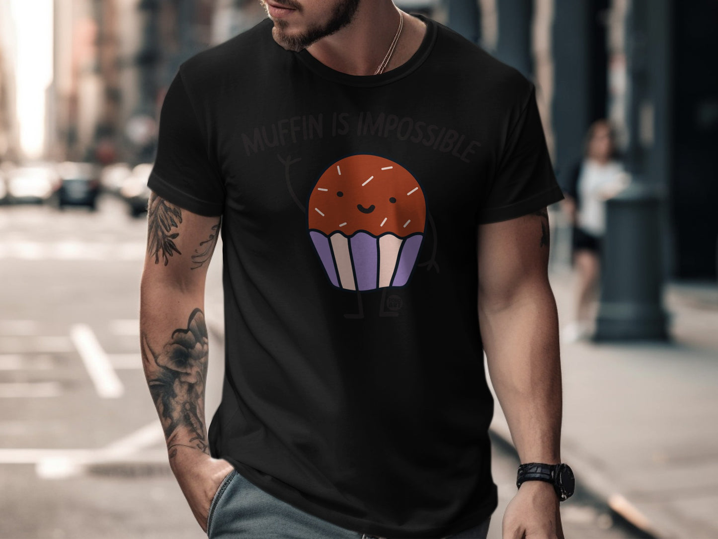 Muffin Is Impossible Graphic Tee For A Fun Casual Look
