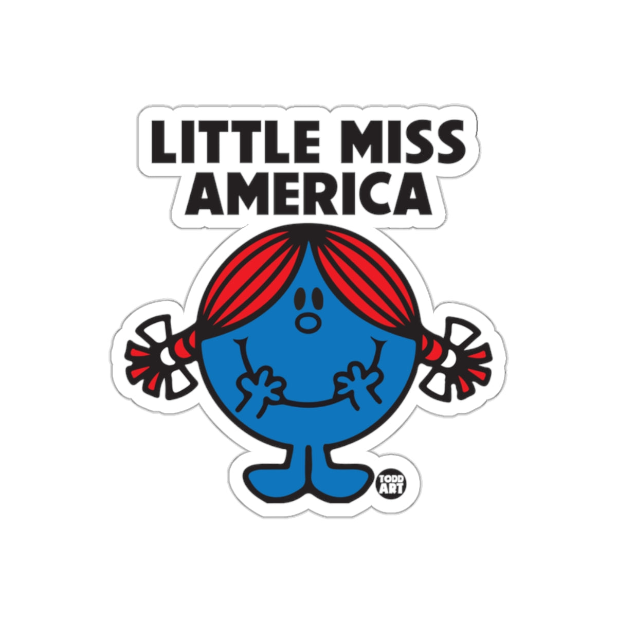 Adorable Little Miss America D√©cor Accessory Sticker