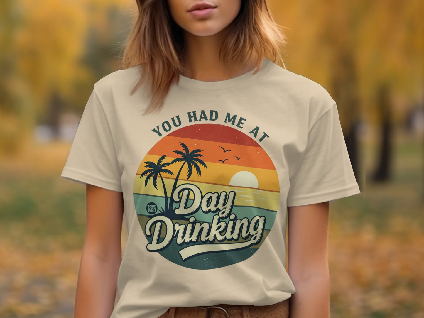You Had Me At Day Drinking Vintage Sunset T-shirt