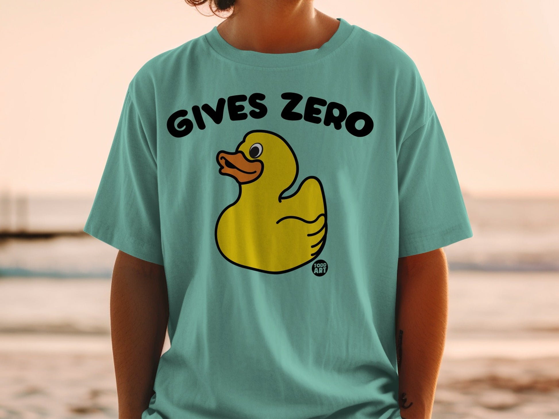 Gives Zero Rubber Duck Graphic T-Shirt