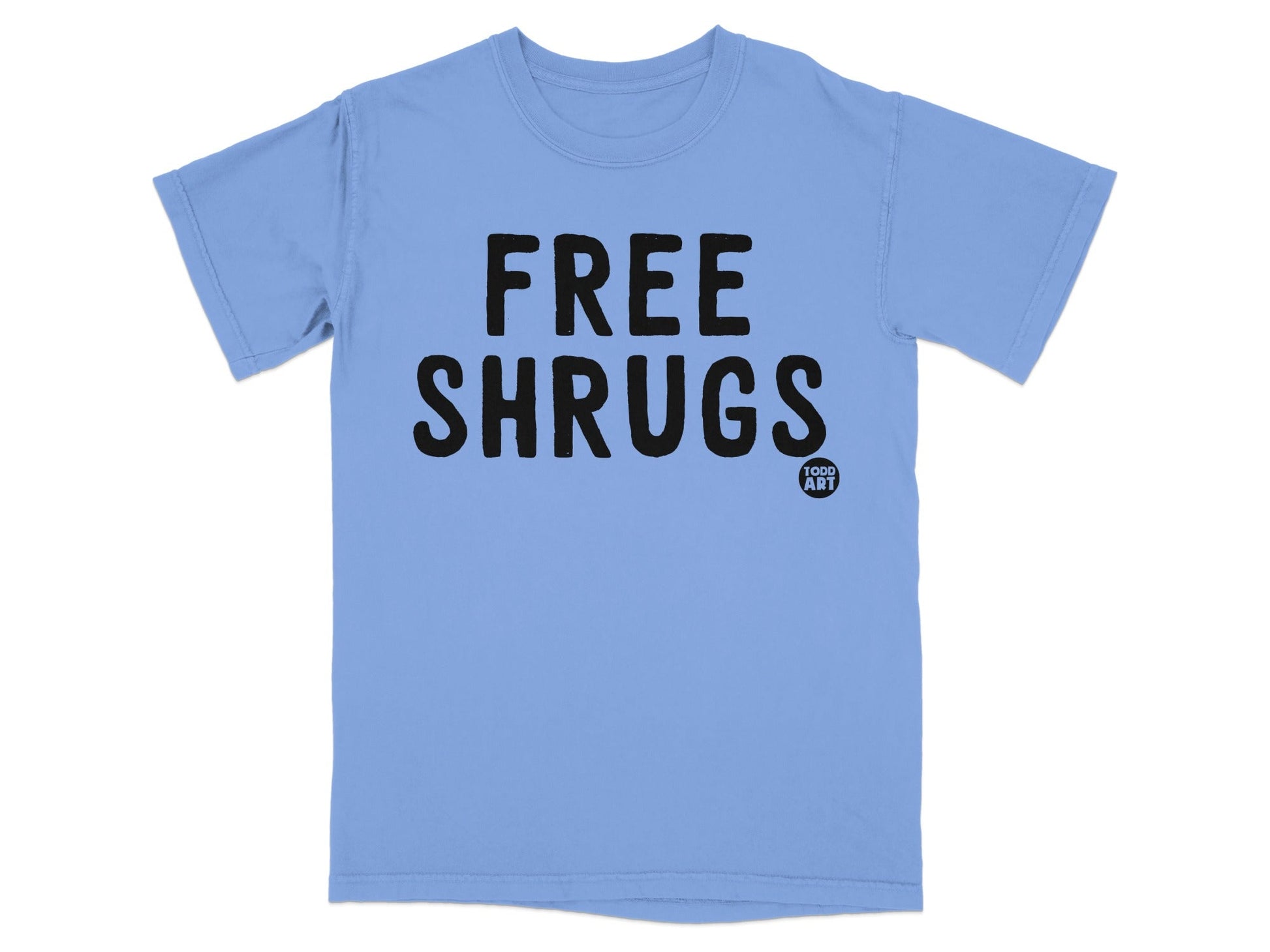 Funny 'Free Shrugs' Printed Graphic T-Shirt