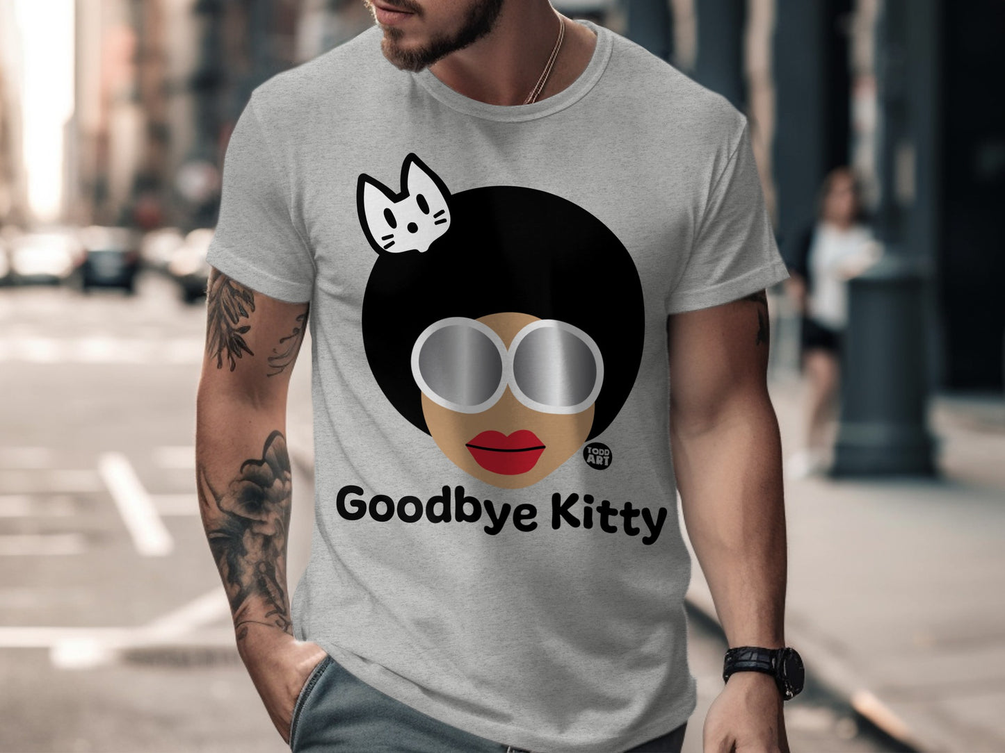 Stylish Goodbye Kitty Graphic T-Shirt for Trendy Outfits