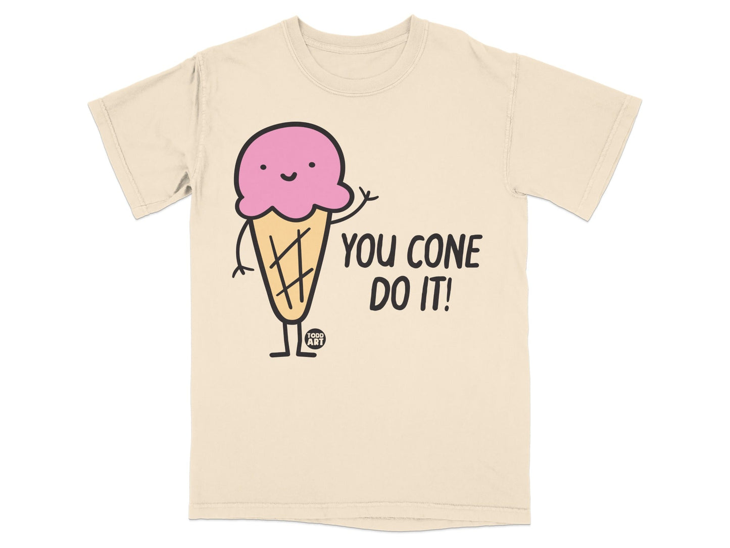 You Cone Do It Cheerful Ice Cream Graphic T-Shirt