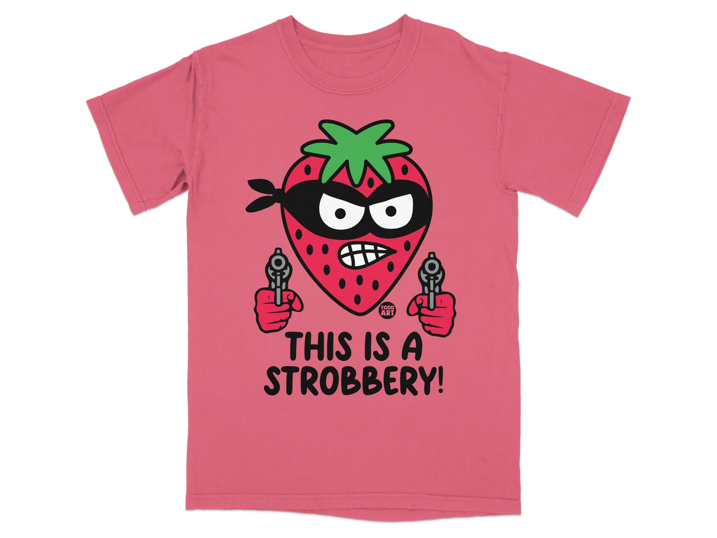 Pink Strawberry Bandit Guns Pun Strobbery Graphic product type
