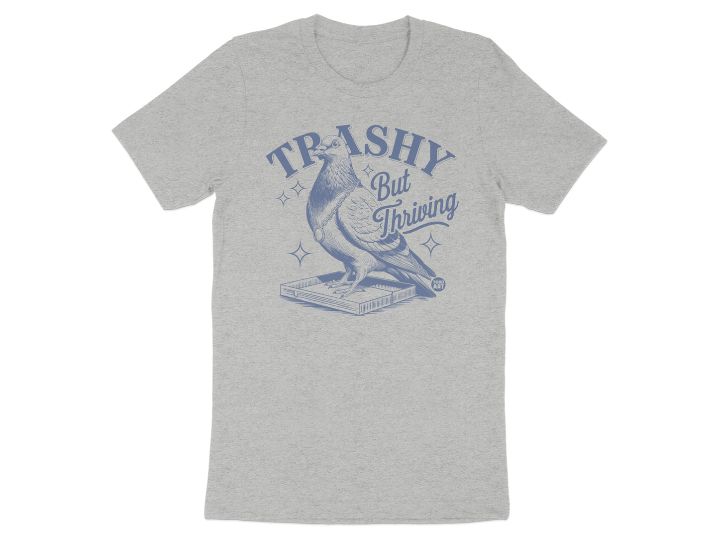 Trashy But Thriving Pigeon Graphic T-shirt