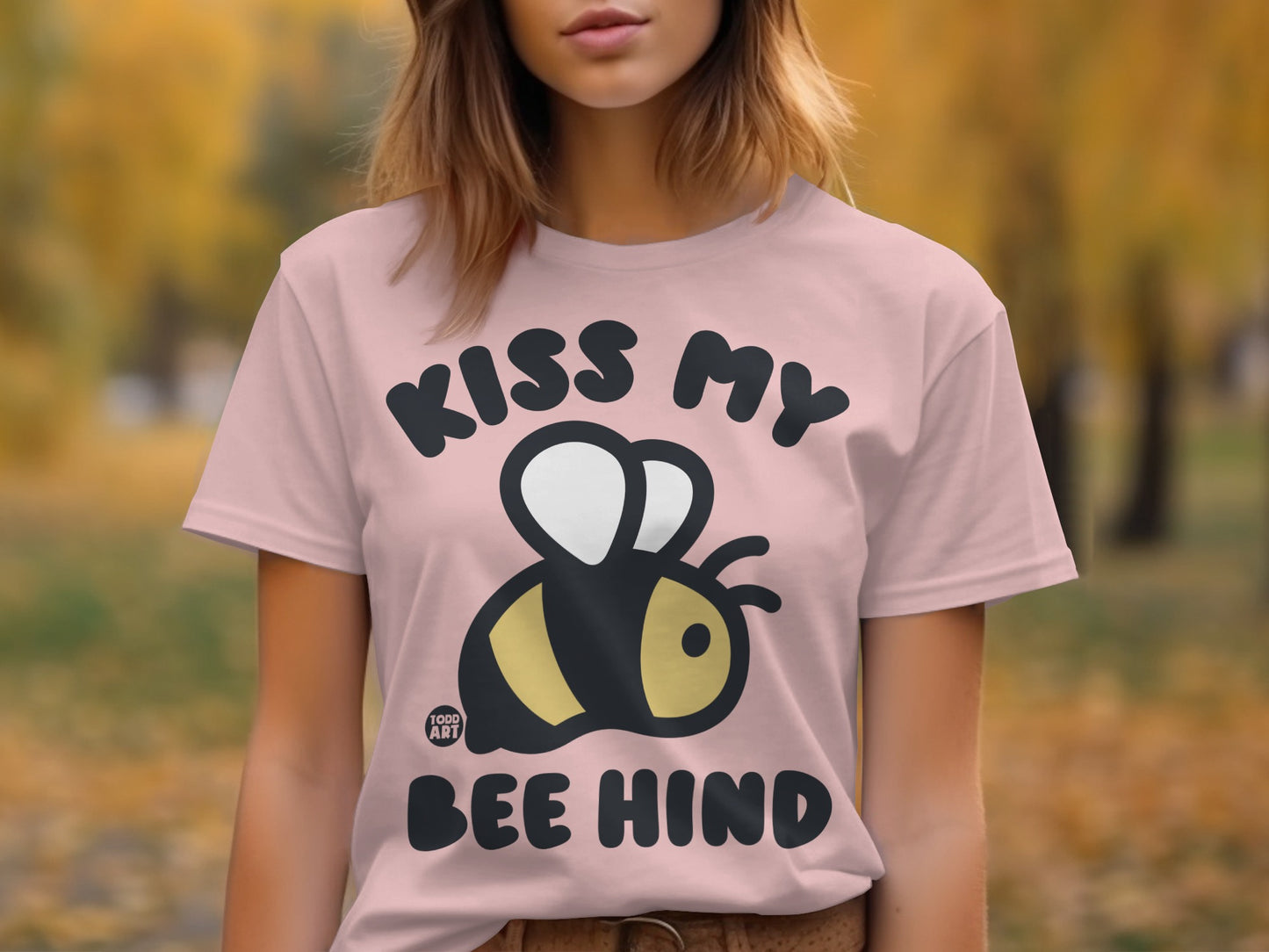 Kiss My Bee Hind Graphic Short Sleeve Shirt
