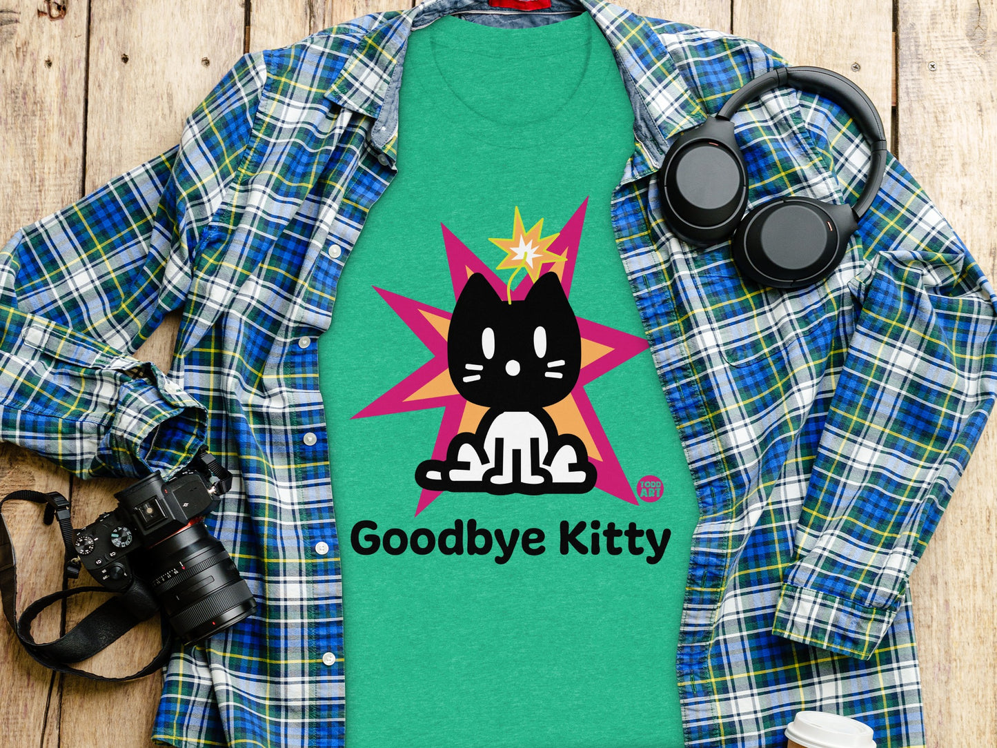 Goodbye Kitty Graphic Design Tee for Cat Lovers
