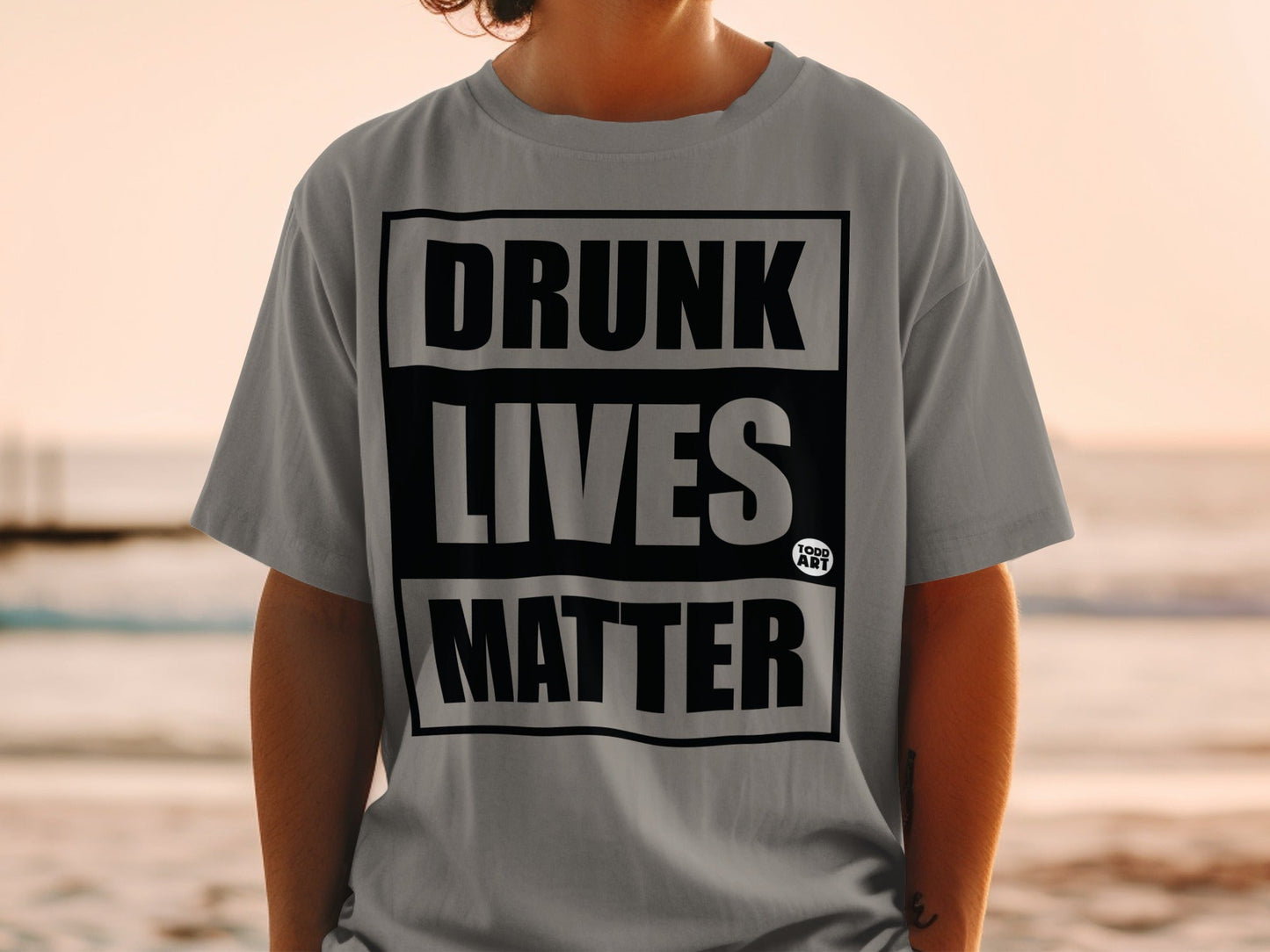 Drunk Lives Matter Statement Graphic T-Shirt