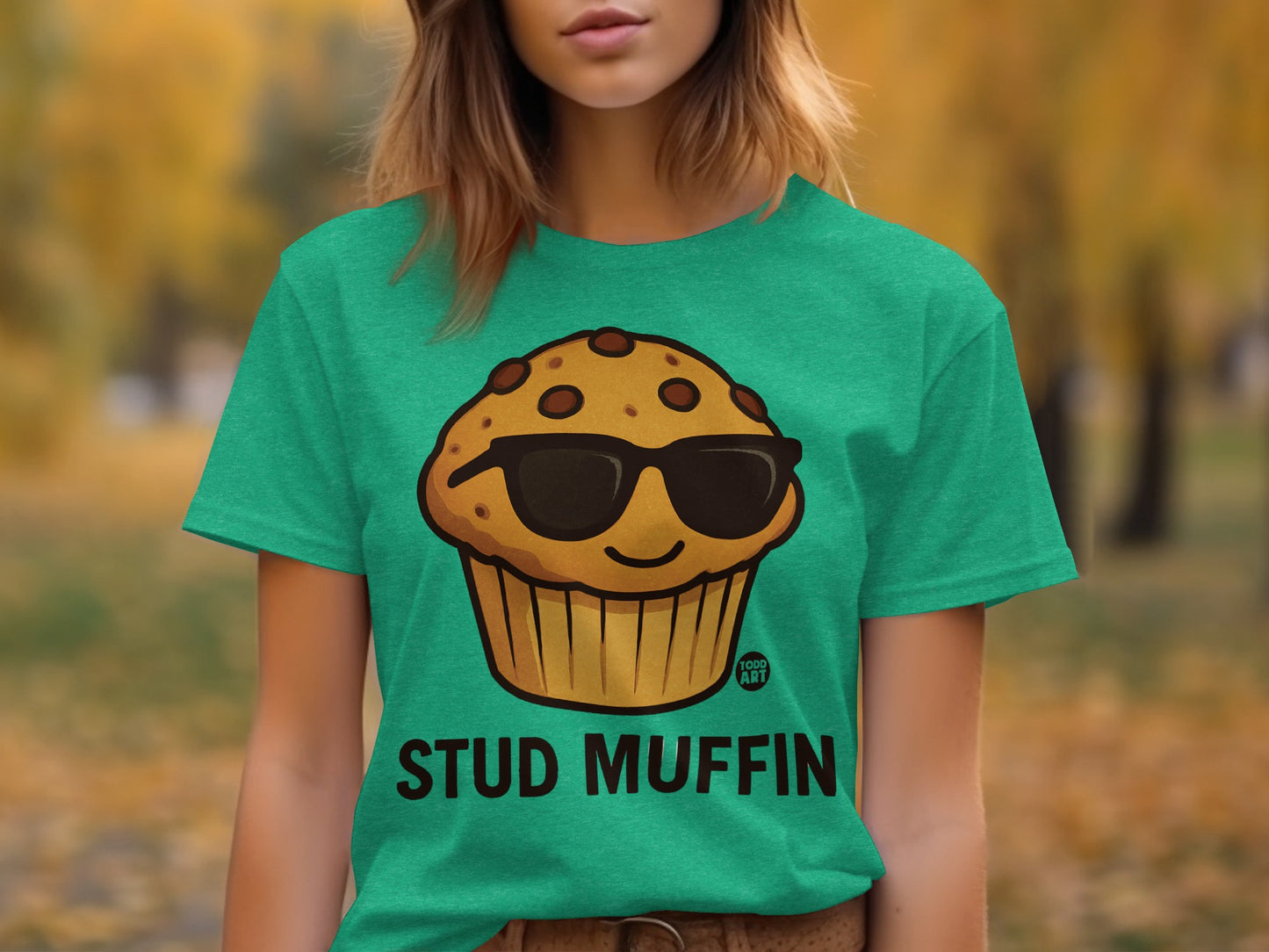 Stud Muffin Cool Sunglasses Graphic T-Shirt