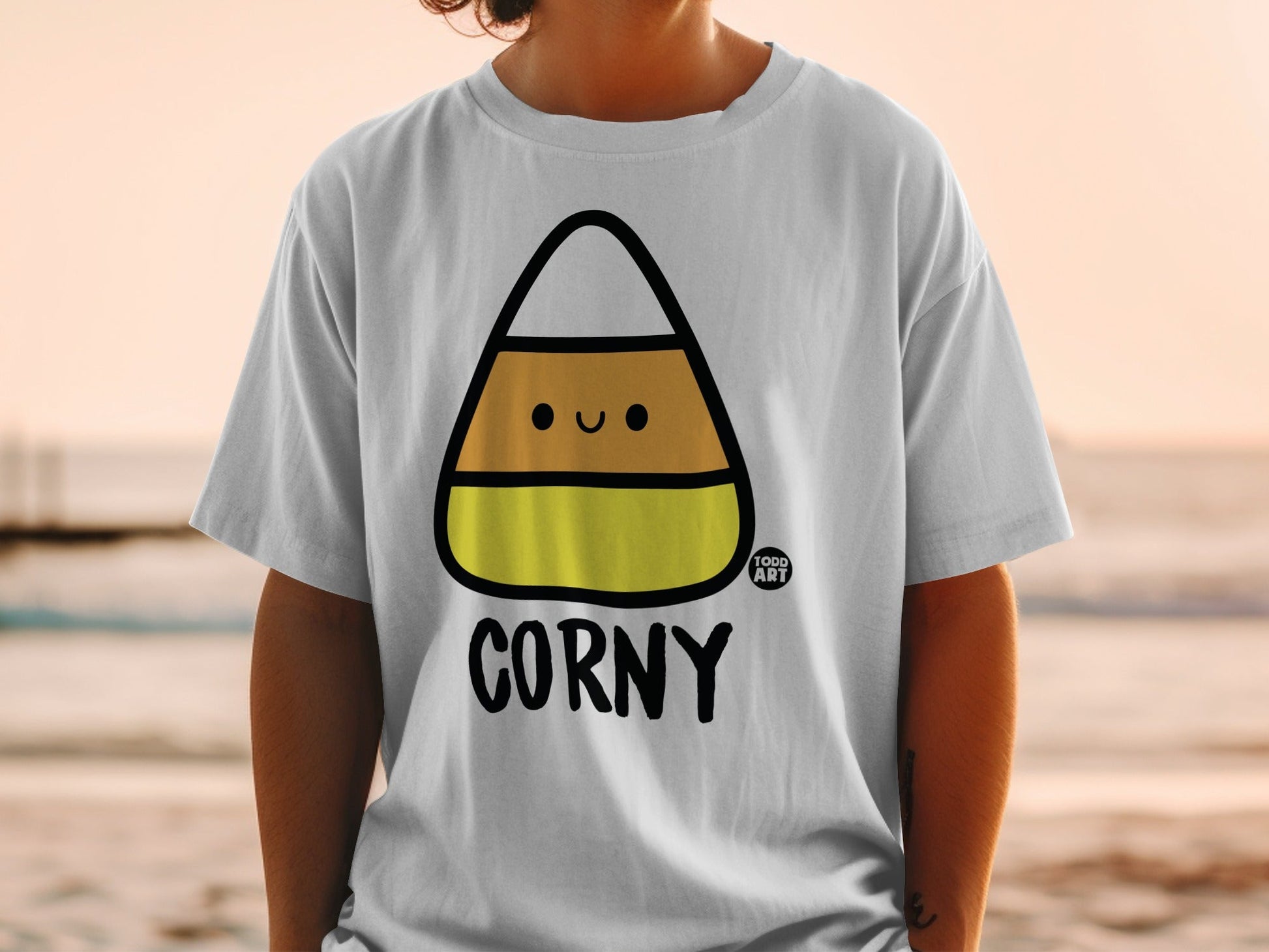 Corny Candy Corn Graphic Tee Shirt Halloween Shirt