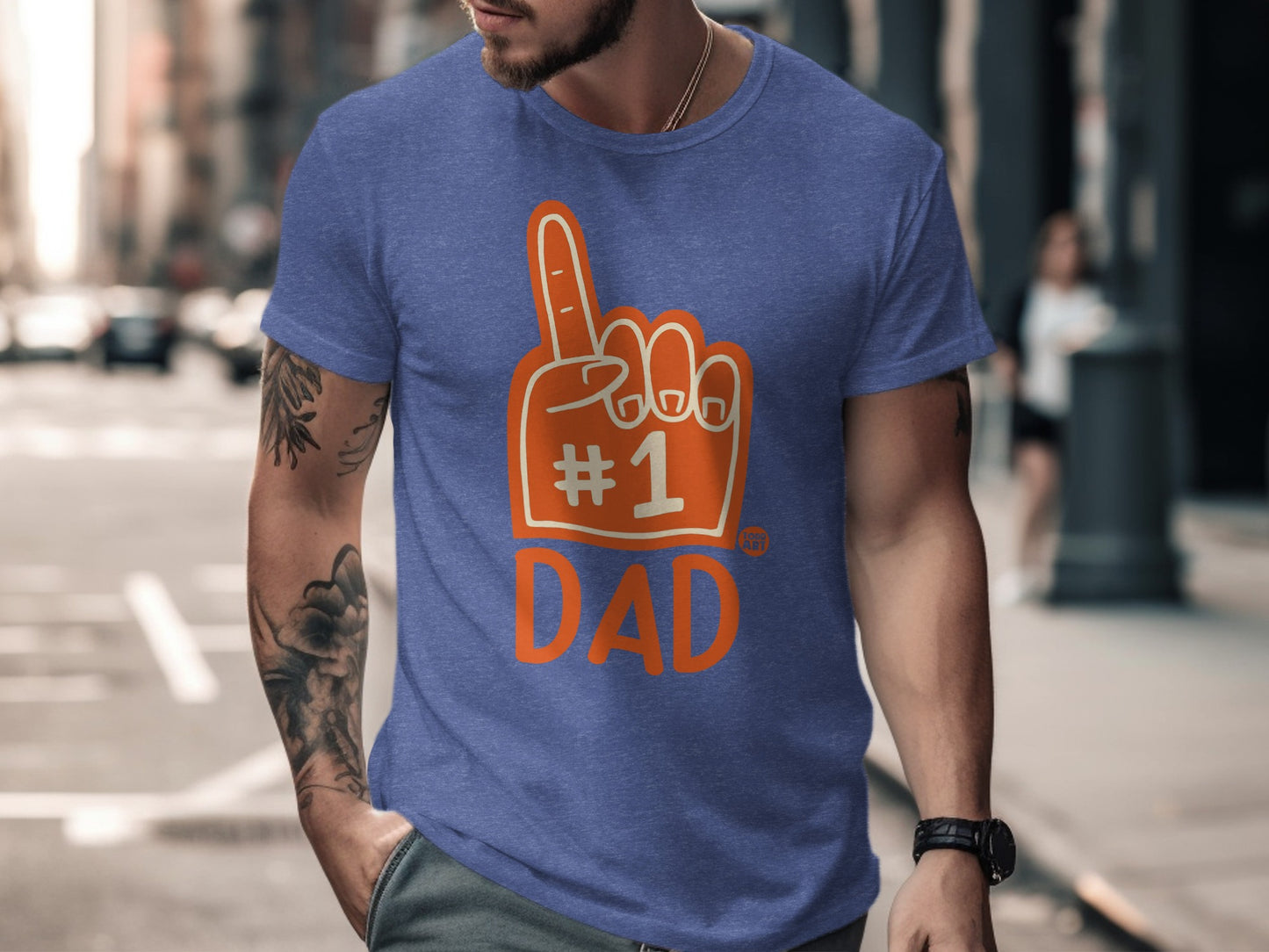 Number One Dad Foam Finger Graphic T-shirt Product