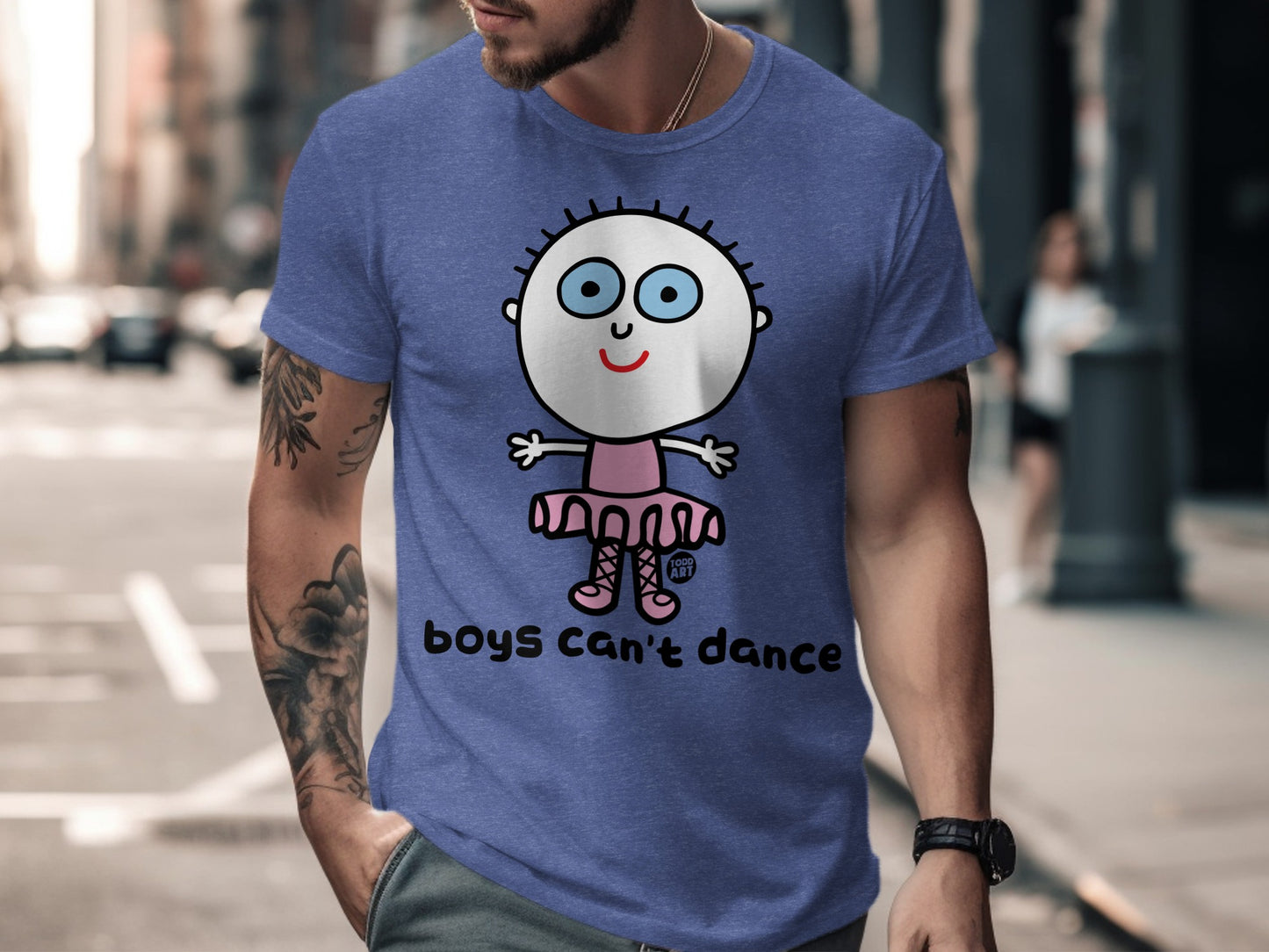 Fun Boys Can't Dance Blue Graphic T-Shirt