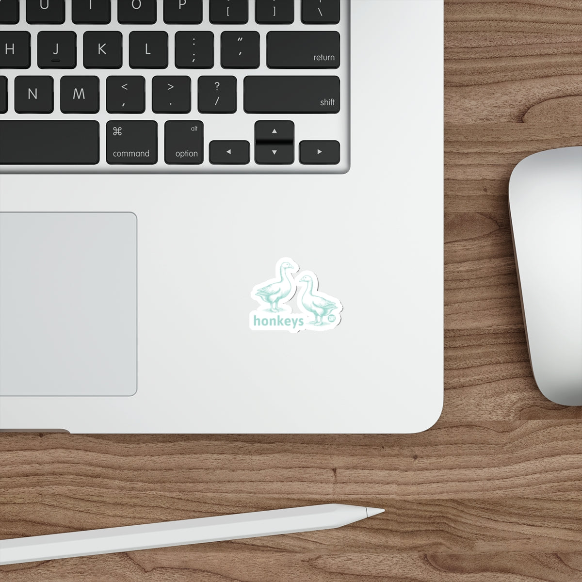Swan Honkeys Blue 3D Sticker for Laptops and Gadgets