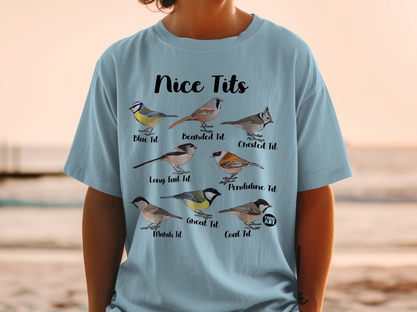 Nice Tits Bird Species Graphic Design Shirt