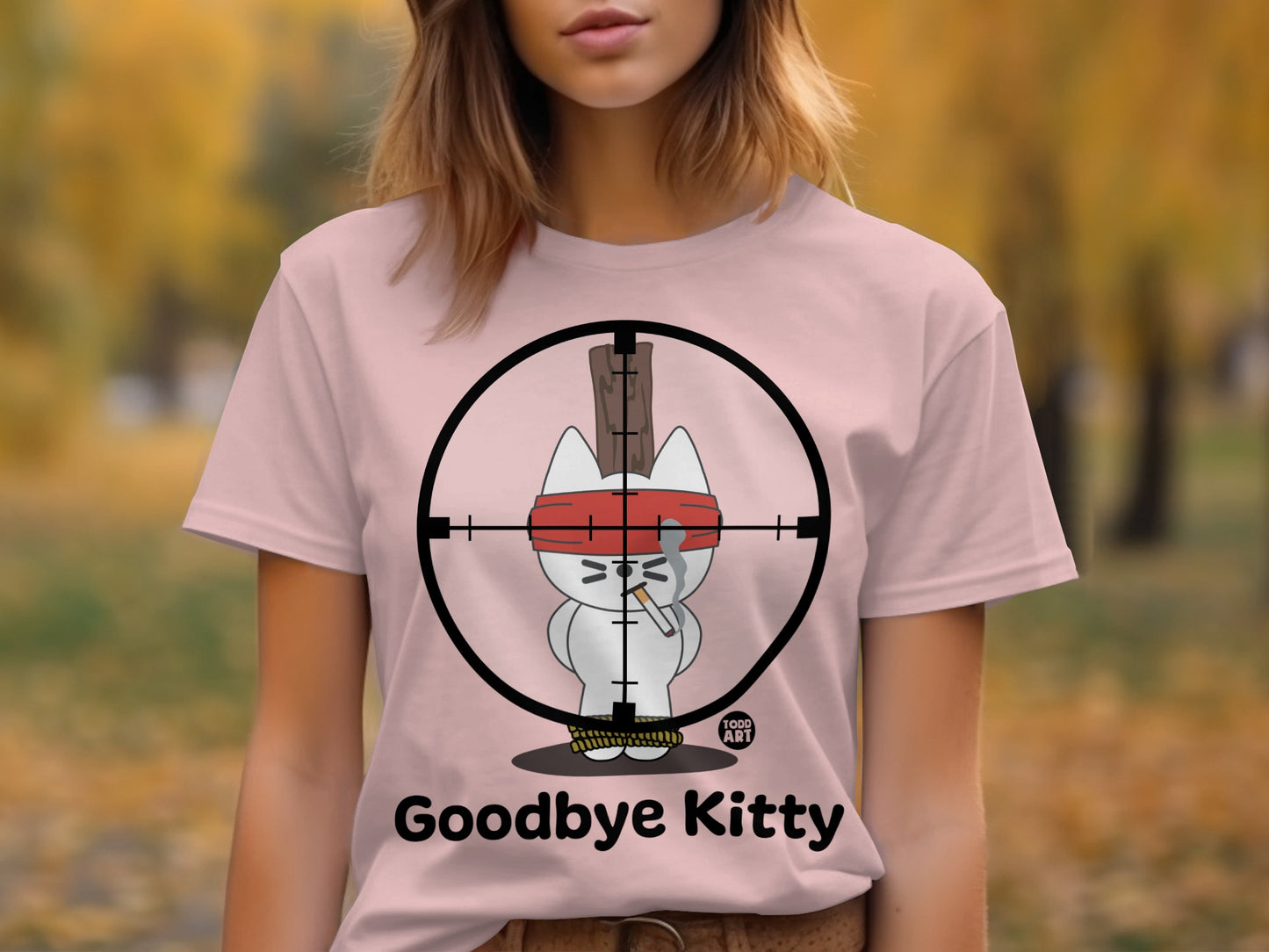 Goodbye Kitty Cute Funny Cat Graphic T-shirt
