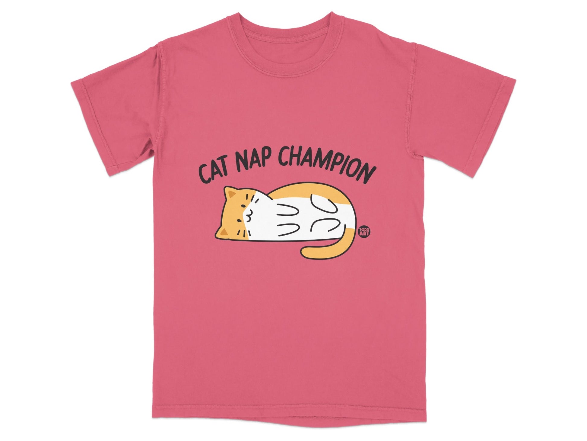 Cat Nap Champion Graphic Design T-Shirt