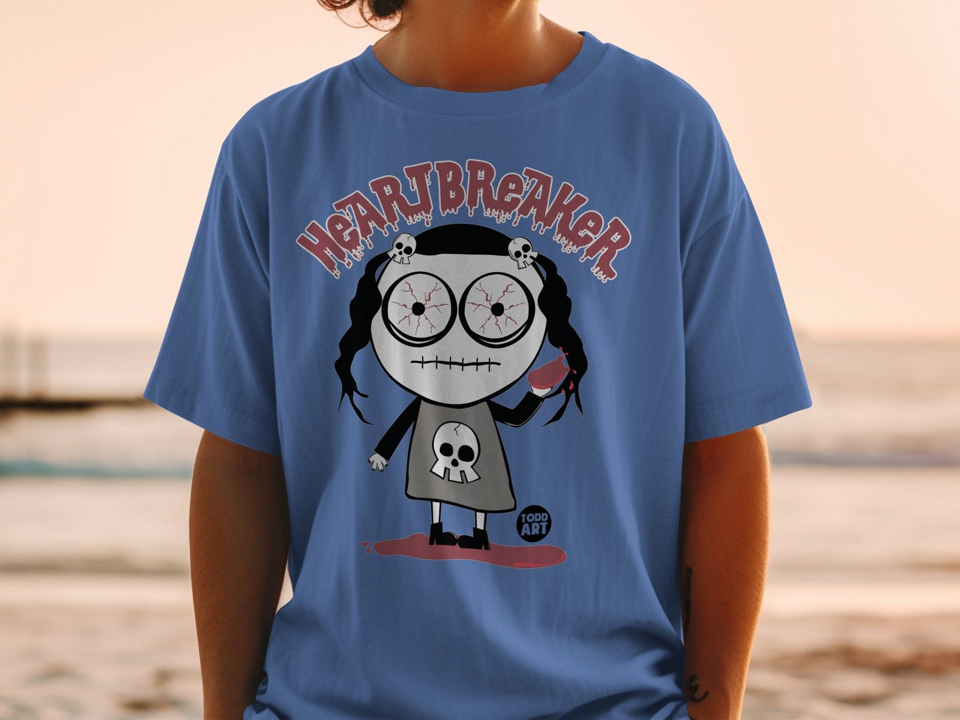 Spooky Heartbreaker Character Graphic T-Shirt