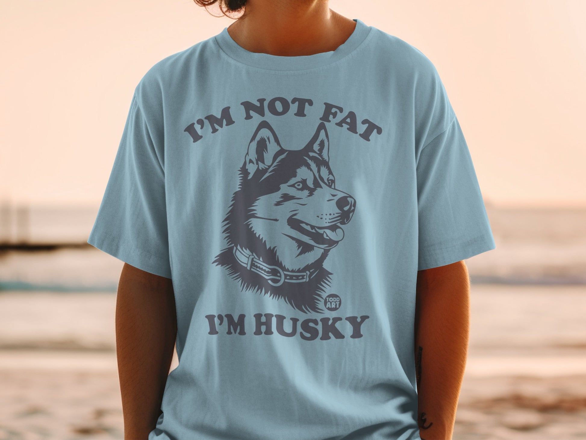 I'm Not Fat I'm Husky Funny Dog Graphic Tee