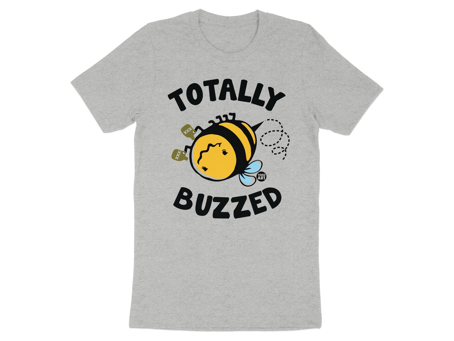 Totally Buzzed Graphic T-Shirt Funny Bee Design Tee