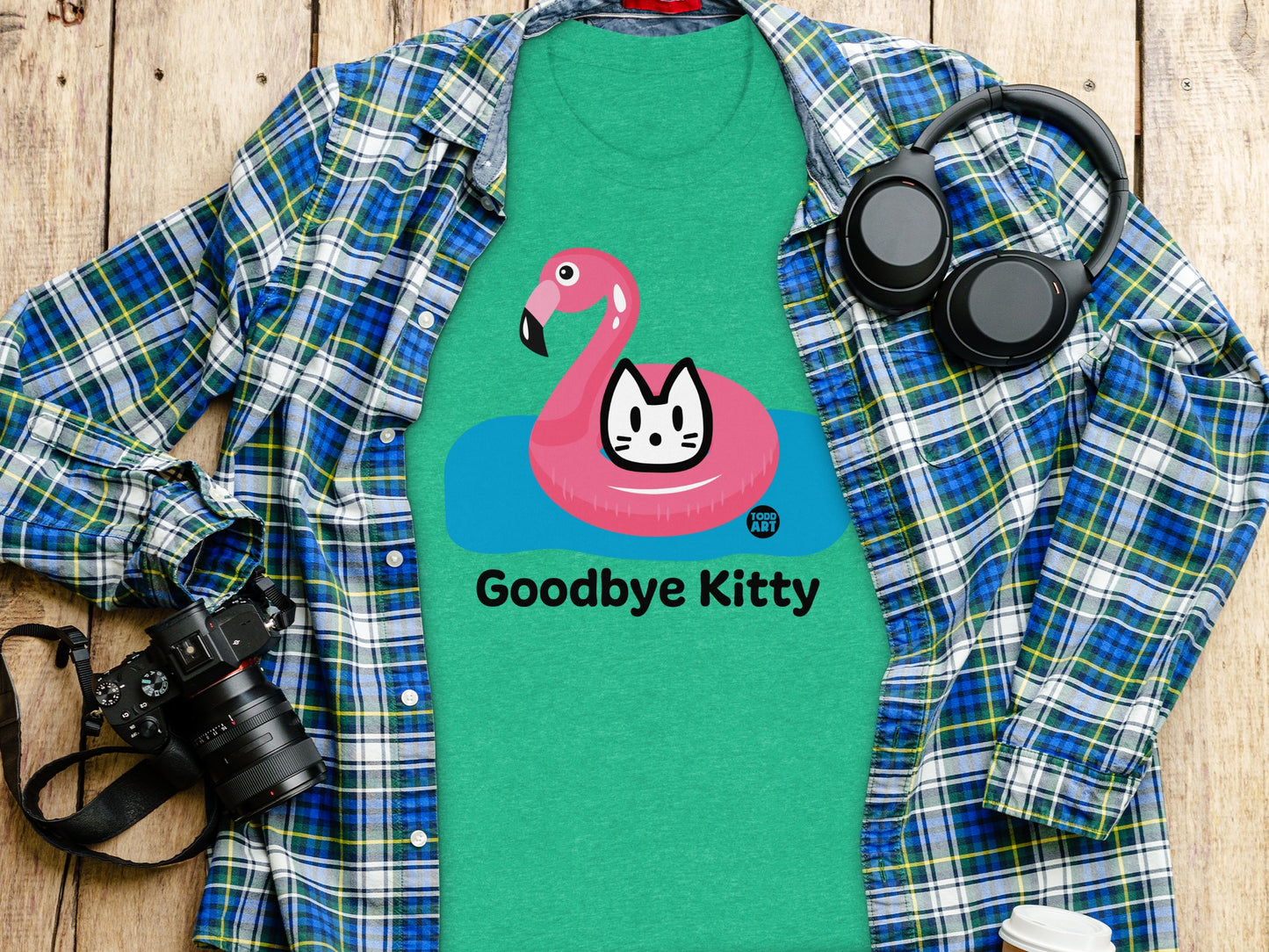Goodbye Kitty Graphic Design Shirt