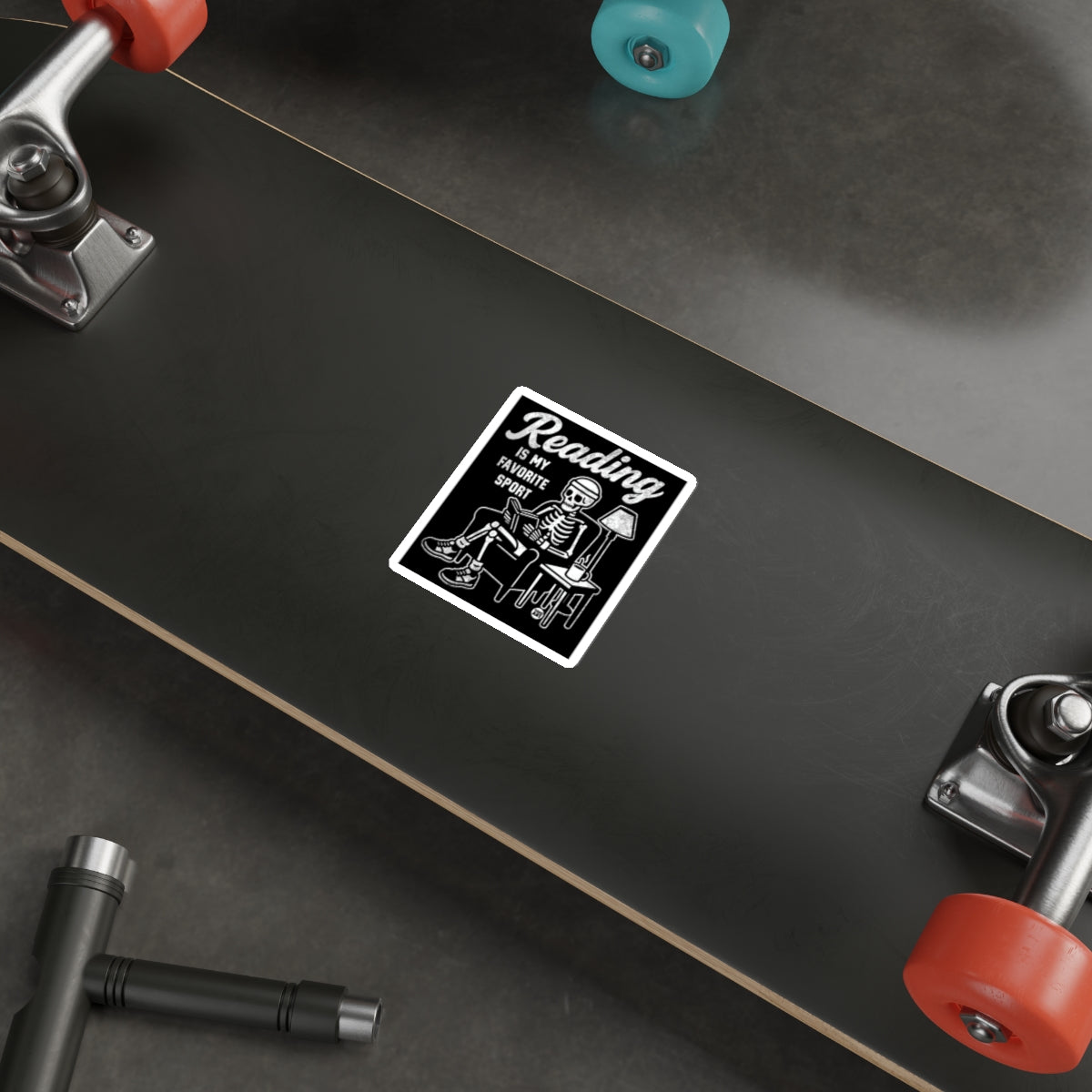 Reading Is My Favorite Sport Skateboard Sticker